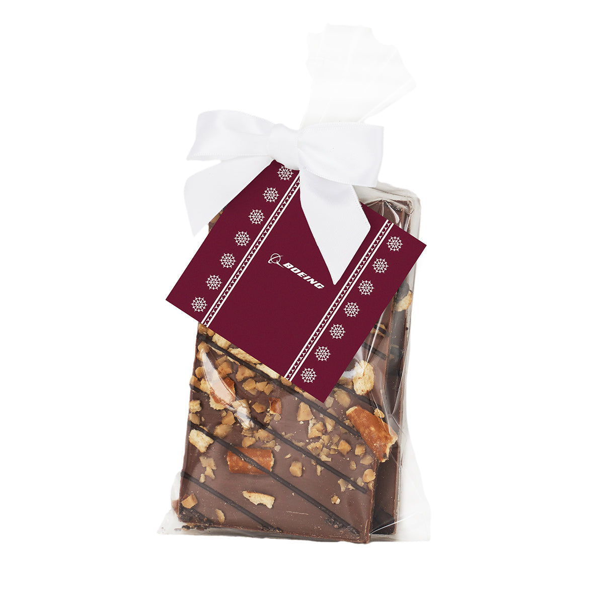 Boeing 2025 Jet Snowflake Chocolate Pretzel Toffee Bark